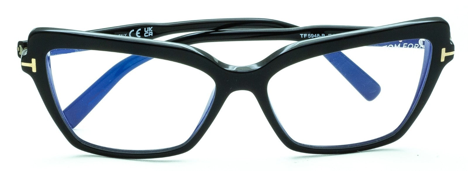 TOM FORD TF5948-B 001 55mm Blue Block Glasses Frames Eyewear RX - New BNIB Italy