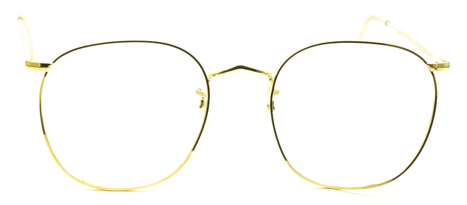 B.O.I.C. (SAVILE ROW) ENGLAND Gold 54x20mm PANTO Quadra RX Optical EyeglassesNOS