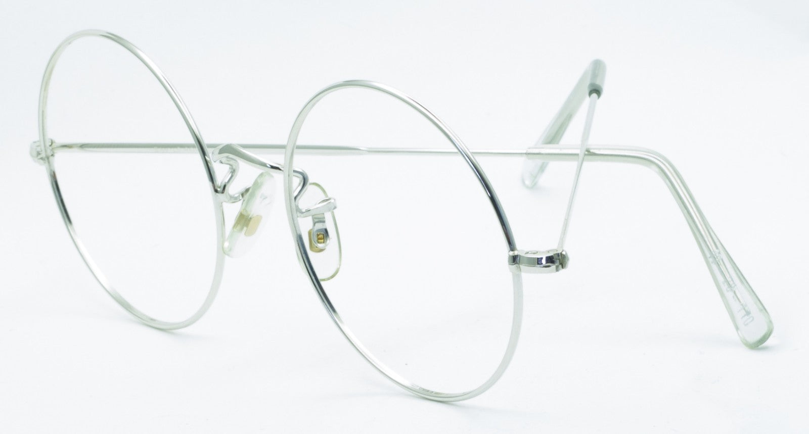 SAVILE ROW ENGLAND 14KT GF Rhodium Round 49x20mm FRAMES RX Optical Glasses New