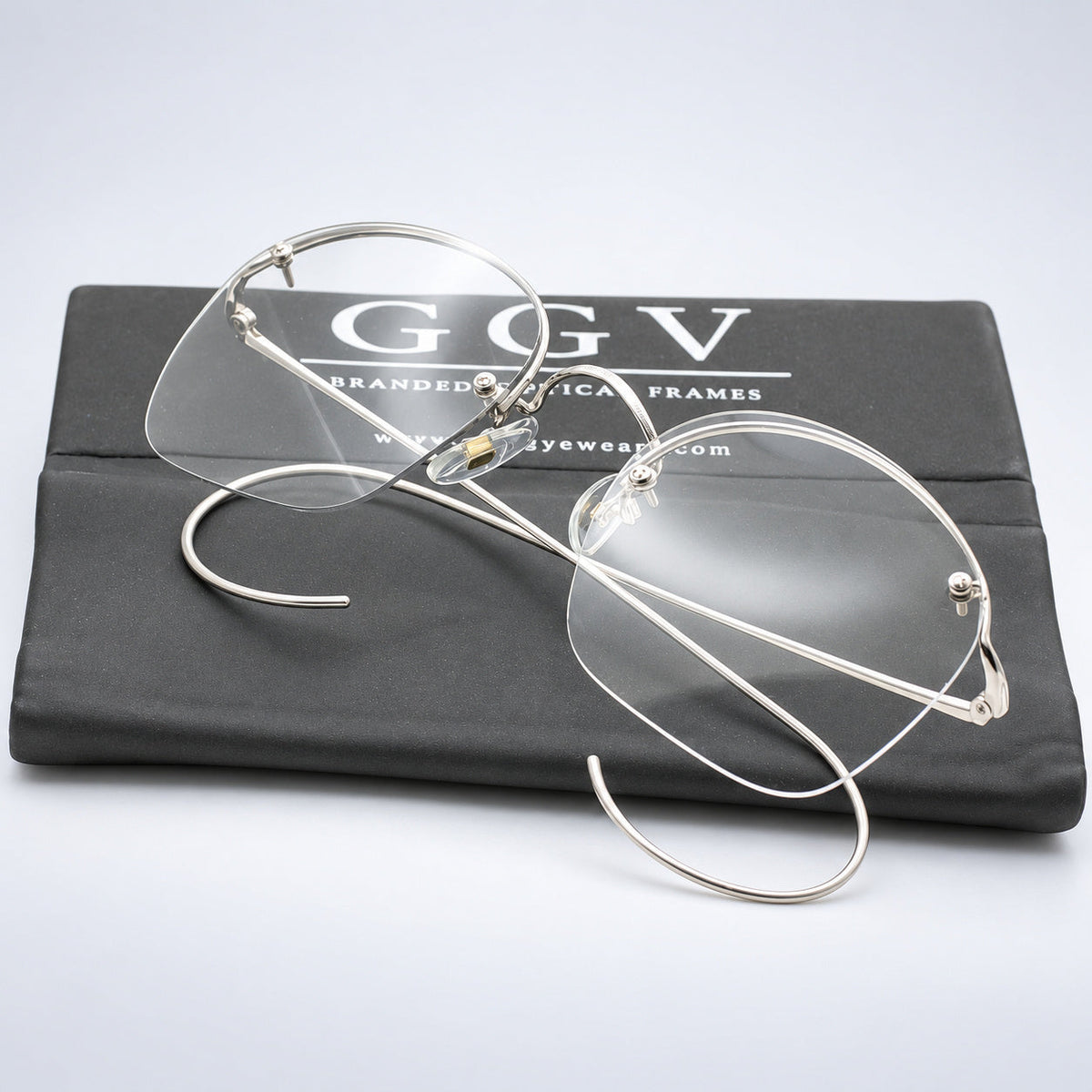SAVILE ROW ENGLAND Rimway Rhodium 52x20mm Eyewear FRAMES RX Optical Eyeglasses