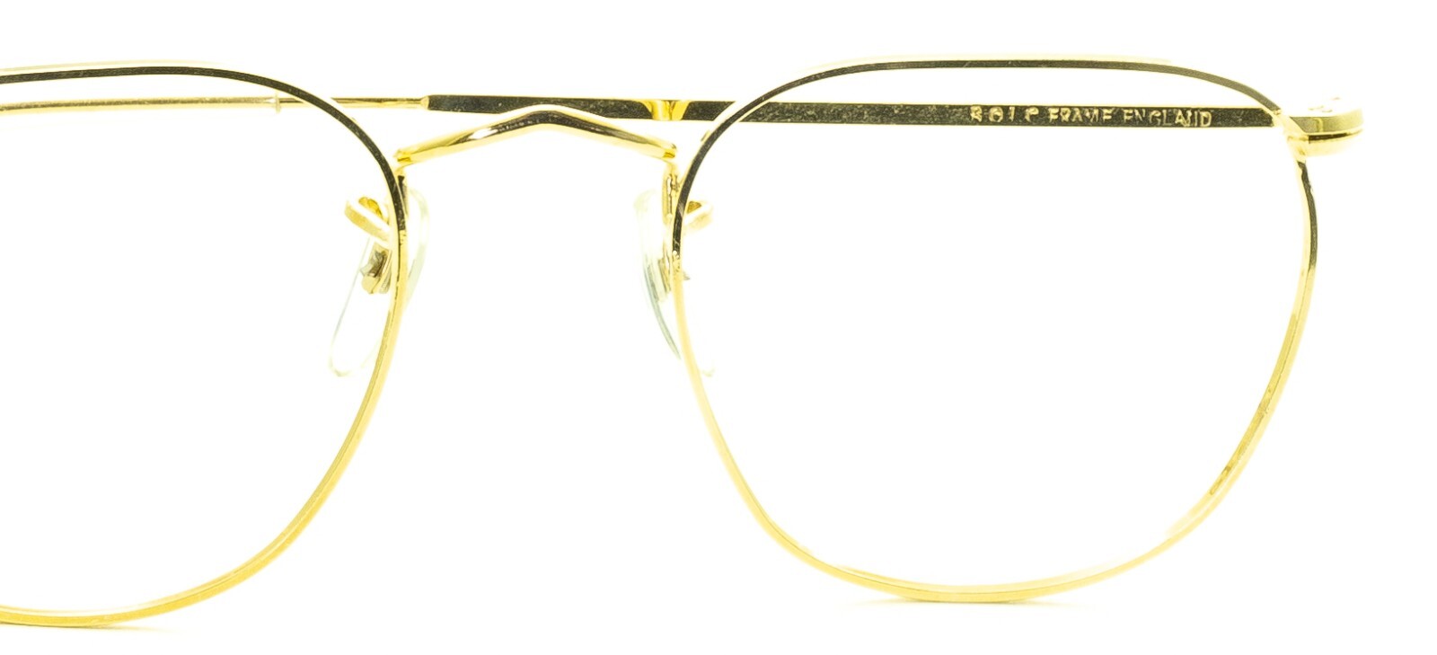 B.O.I.C. (SAVILE ROW) ENGLAND Fairway Gold 49x20mm PANTO Quadra RX Optical NOS