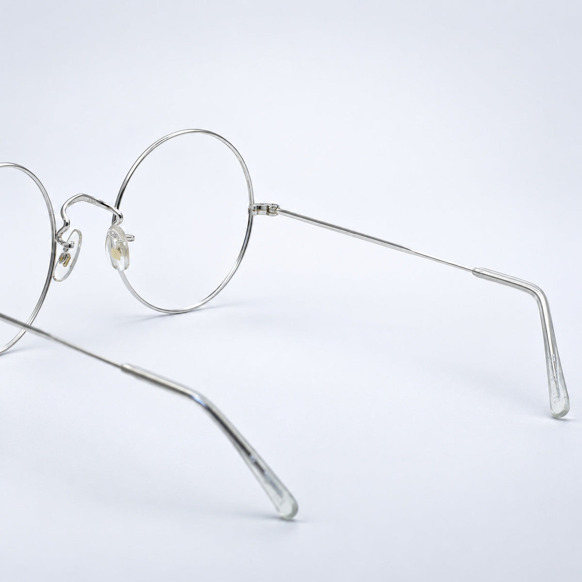 SAVILE ROW ENGLAND 14KT GF Rhodium Round 49x20mm FRAMES RX Optical Glasses New