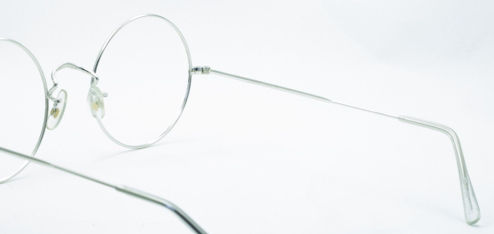 SAVILE ROW ENGLAND 14KT GF Rhodium Round 49x20mm FRAMES RX Optical Glasses New