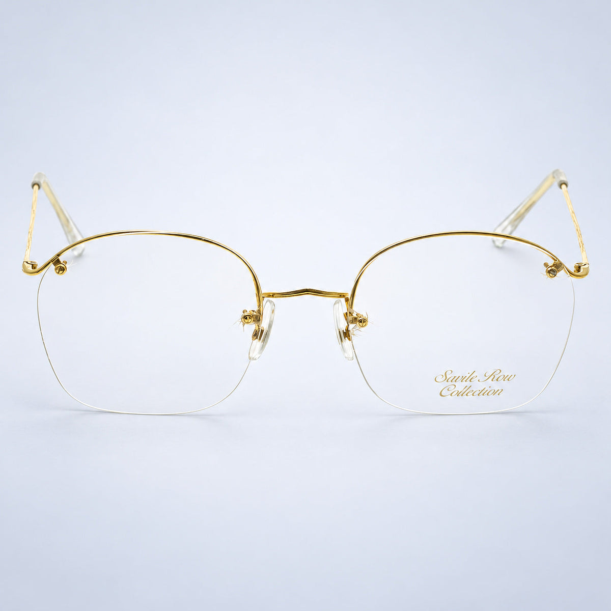 SAVILE ROW ENGLAND Rimway Gold 53x22mm Eyewear FRAMES RX Optical Eyeglasses -NOS