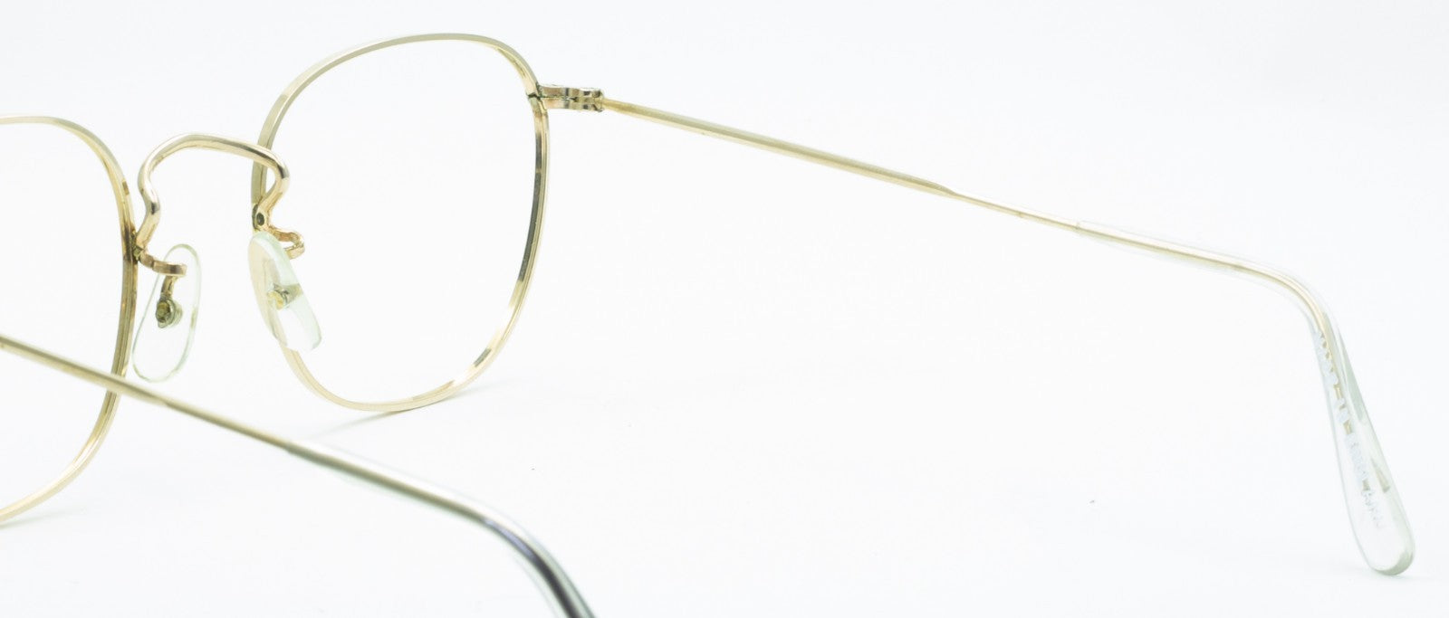 B.O.I.C. (SAVILE ROW) ENGLAND Fairway Gold 46x20mm PANTO Quadra RX Optical NOS