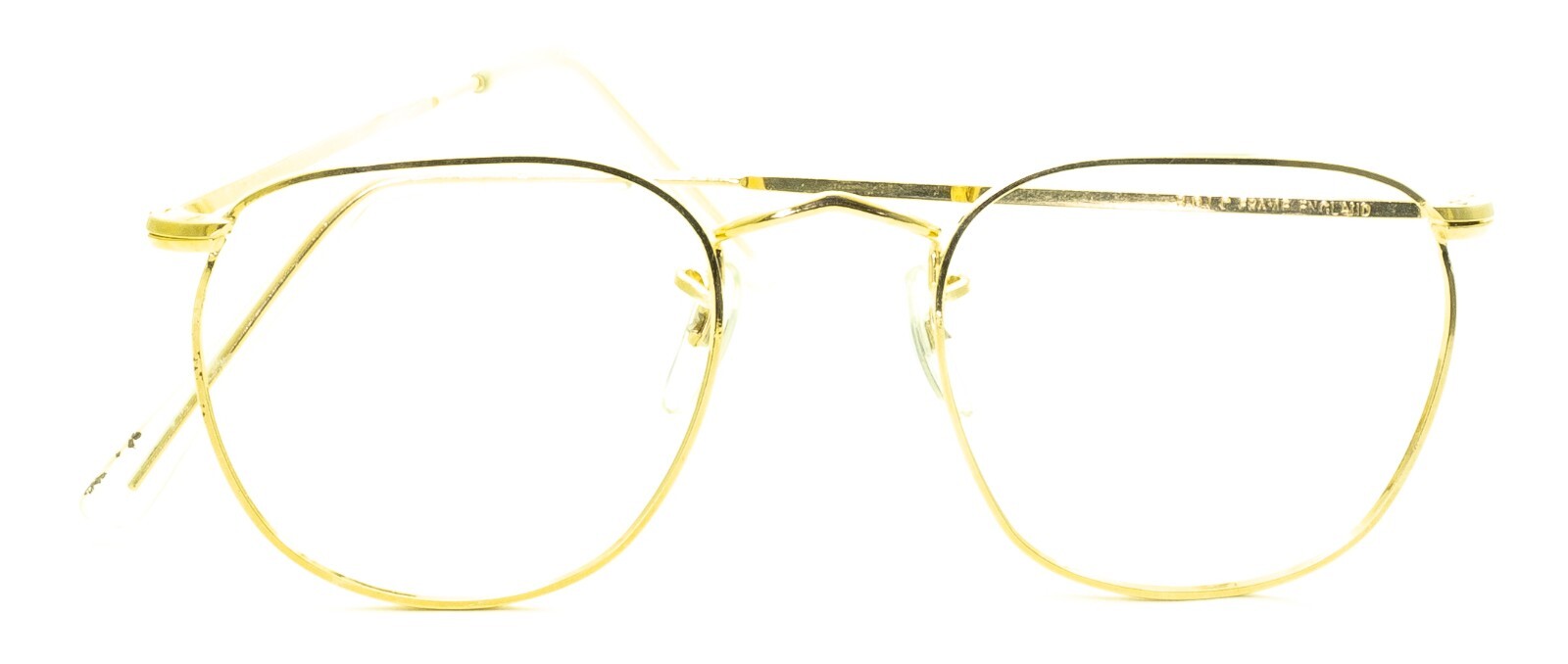 B.O.I.C. (SAVILE ROW) ENGLAND Fairway Gold 49x20mm PANTO Quadra RX Optical NOS