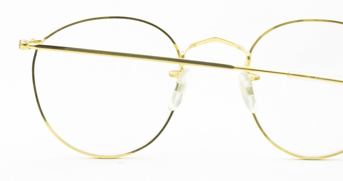 B.O.I.C. (SAVILE ROW) ENGLAND Gold 47x22mm Quadra Frames RX Optical Eyeglasses