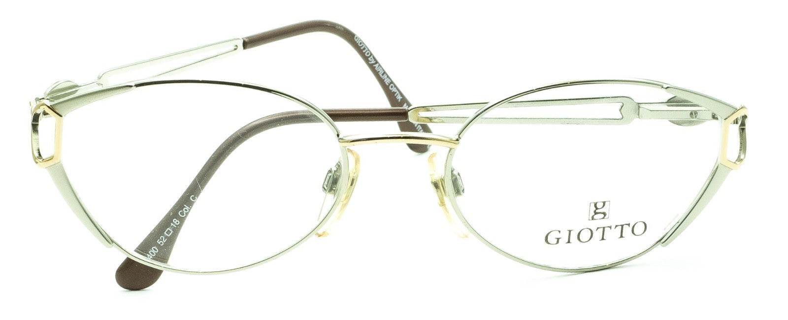 GIOTTO by AIRLINE OPTIK G400 C 52mm Vintage Eyewear FRAMES RX Optical -New Italy