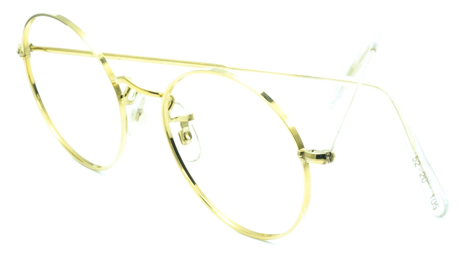 ALGHA London Line (SAVILE ROW) Gold Oval 52x20mm FRAMES RX Optical Glasses - NOS