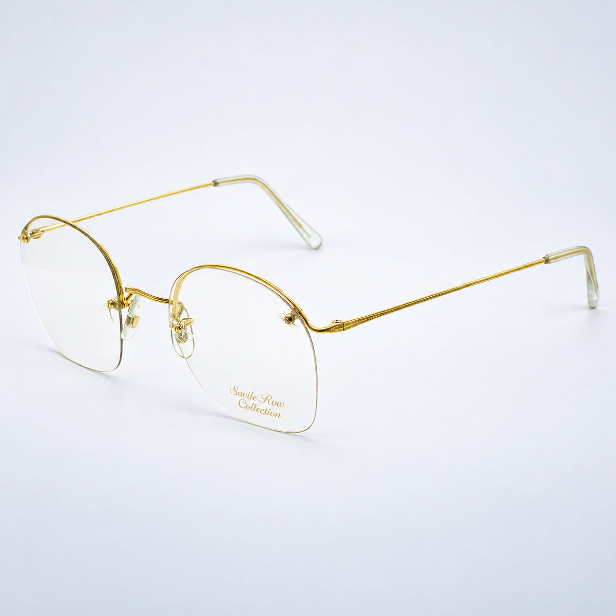 SAVILE ROW ENGLAND Rimway Gold 52x18mm Eyewear FRAMES RX Optical Eyeglasses -NOS