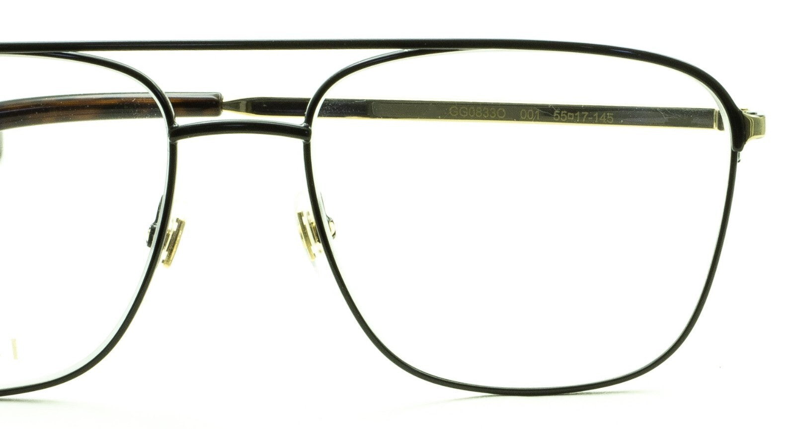 GUCCI GG 0833O 001 55mm Eyewear FRAMES Glasses RX Optical Eyeglasses - New Italy