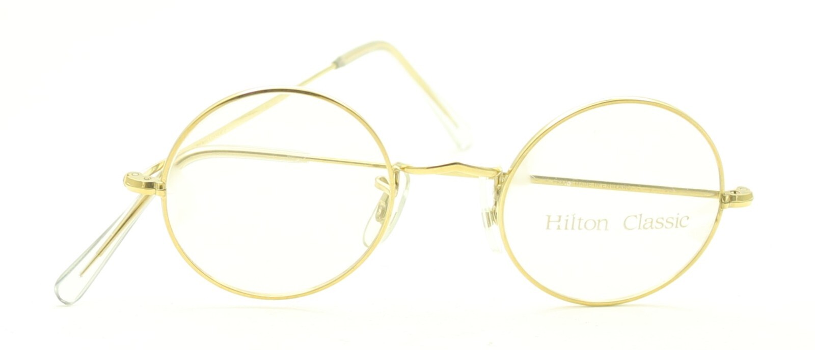 Hilton Classic 2 (SAVILE ROW) Round Gold 42x20mm FRAMES RX Optical Glasses - NOS