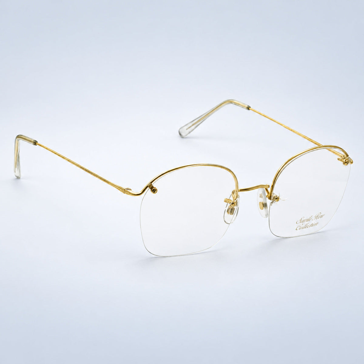SAVILE ROW ENGLAND Rimway Gold 52x17mm Eyewear FRAMES RX Optical Eyeglasses -NOS