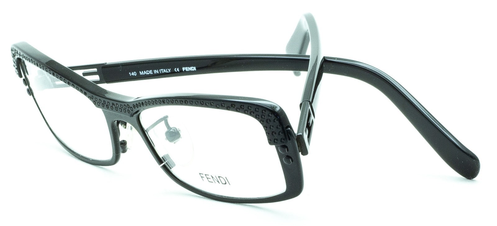 FENDI F728R 001 52mm Vintage RX Optical FRAMES Glasses Eyeglasses New NOS Italy