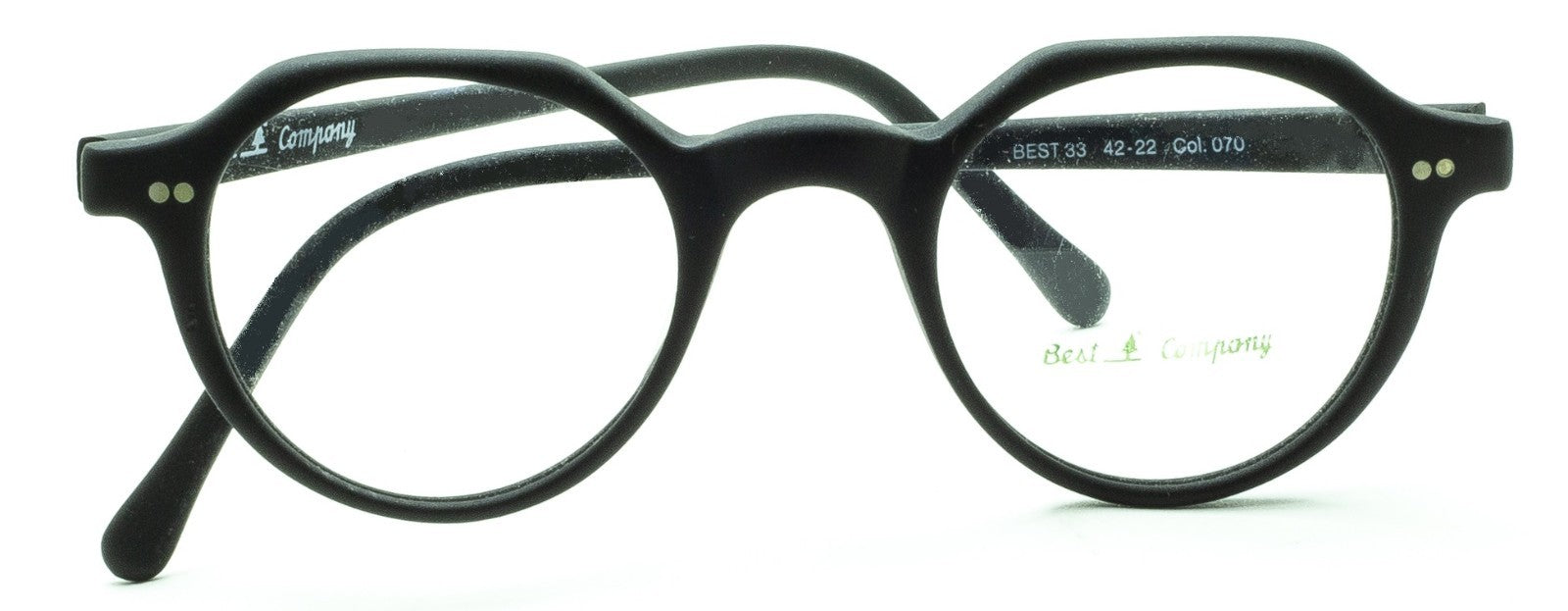 BEST COMPANY Best 33 070 42mm Vintage Eyewear FRAMES RX Optical Eyeglasses - New