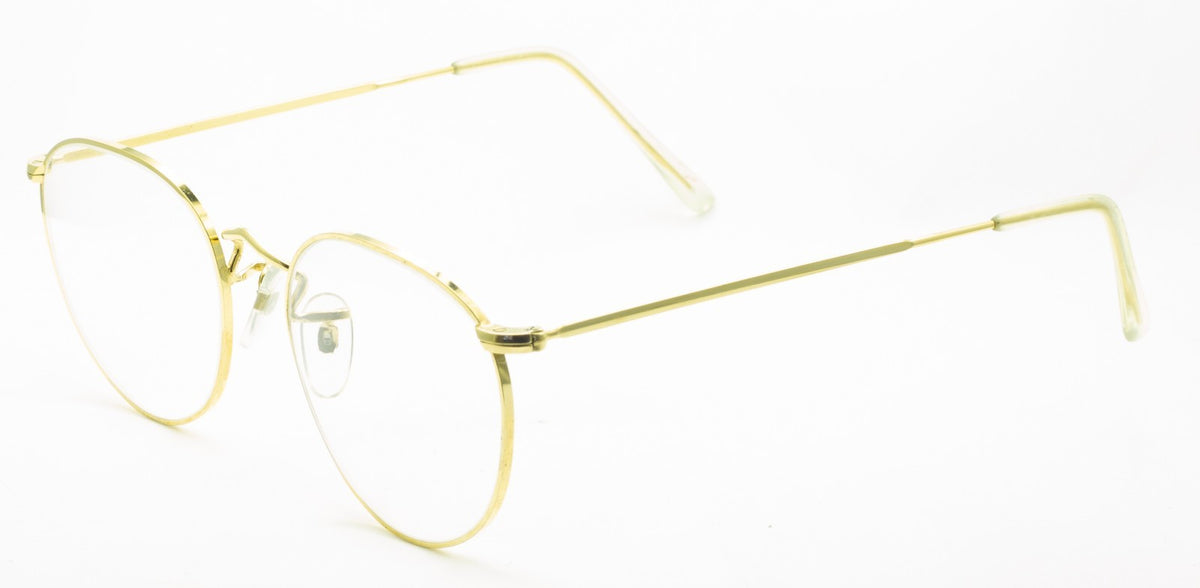 B.O.I.C. (SAVILE ROW) ENGLAND Gold 47x22mm Quadra Frames RX Optical Eyeglasses