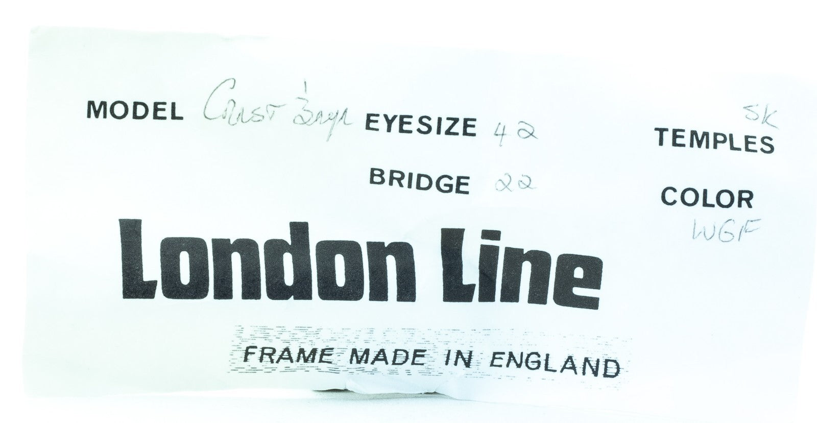 B.O.I.C. London Line 10KT GF Rhodium Half Eye 42x22mm FRAMES RX Optical Glasses