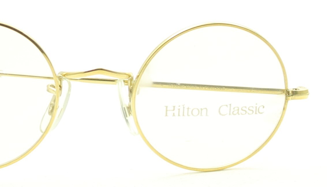 Hilton Classic 2 (SAVILE ROW) Round Gold 42x20mm FRAMES RX Optical Glasses - NOS