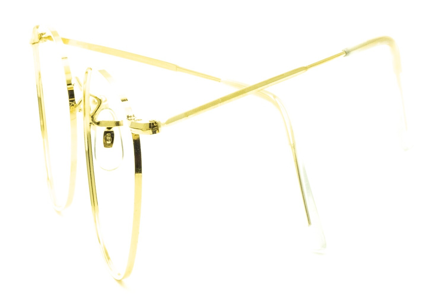 B.O.I.C. (SAVILE ROW) ENGLAND Gold 54x20mm PANTO Quadra RX Optical EyeglassesNOS