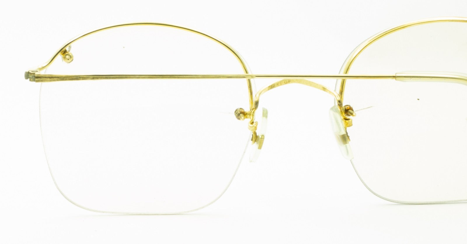 ALGHA (SAVILE ROW) Rimway Gold 52x20mm Eyewear FRAMES RX Optical Eyeglasses -NOS