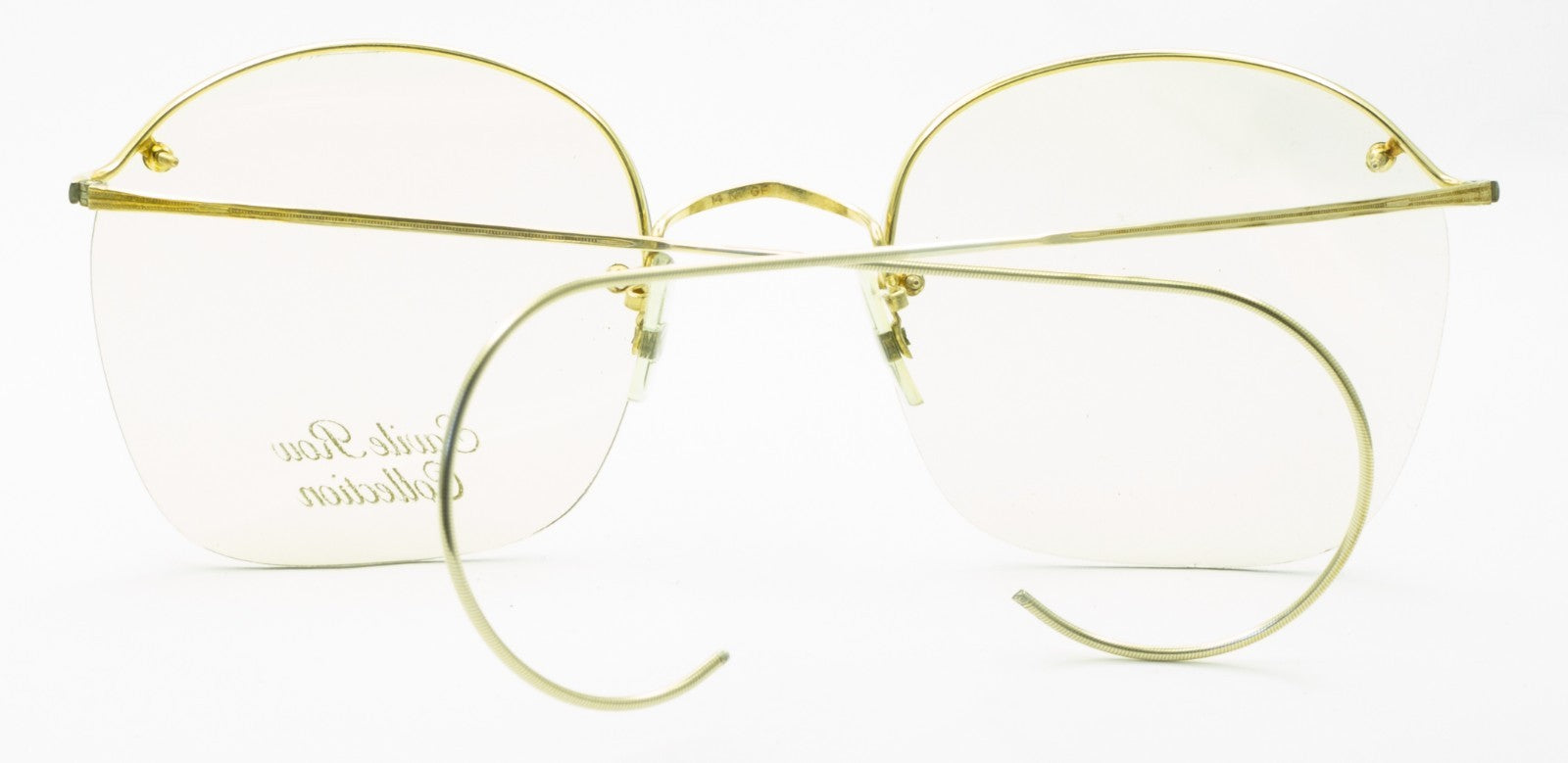SAVILE ROW ENGLAND Rimway Gold 52x20mm Eyewear FRAMES RX Optical Eyeglasses -NOS