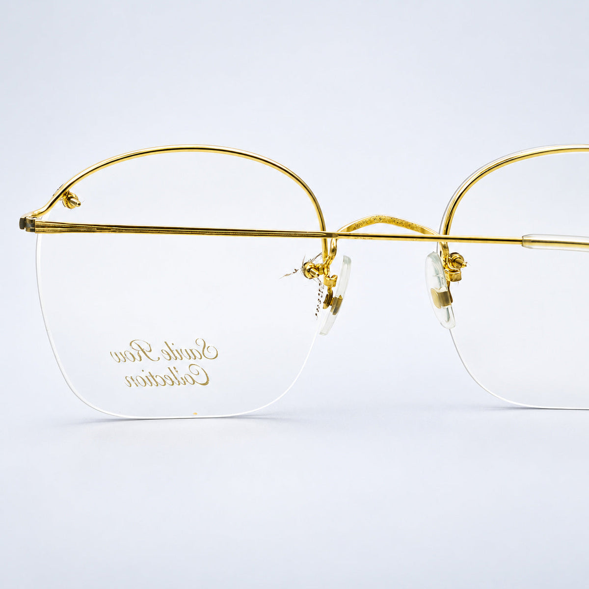 SAVILE ROW ENGLAND Rimway Gold 53x22mm Eyewear FRAMES RX Optical Eyeglasses -NOS