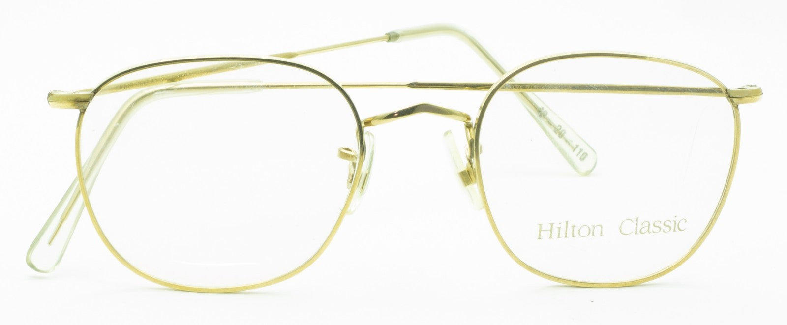 Hilton Classic 3 (SAVILE ROW) Quadra Gold 48x20mm FRAMES RX Optical - New NOS