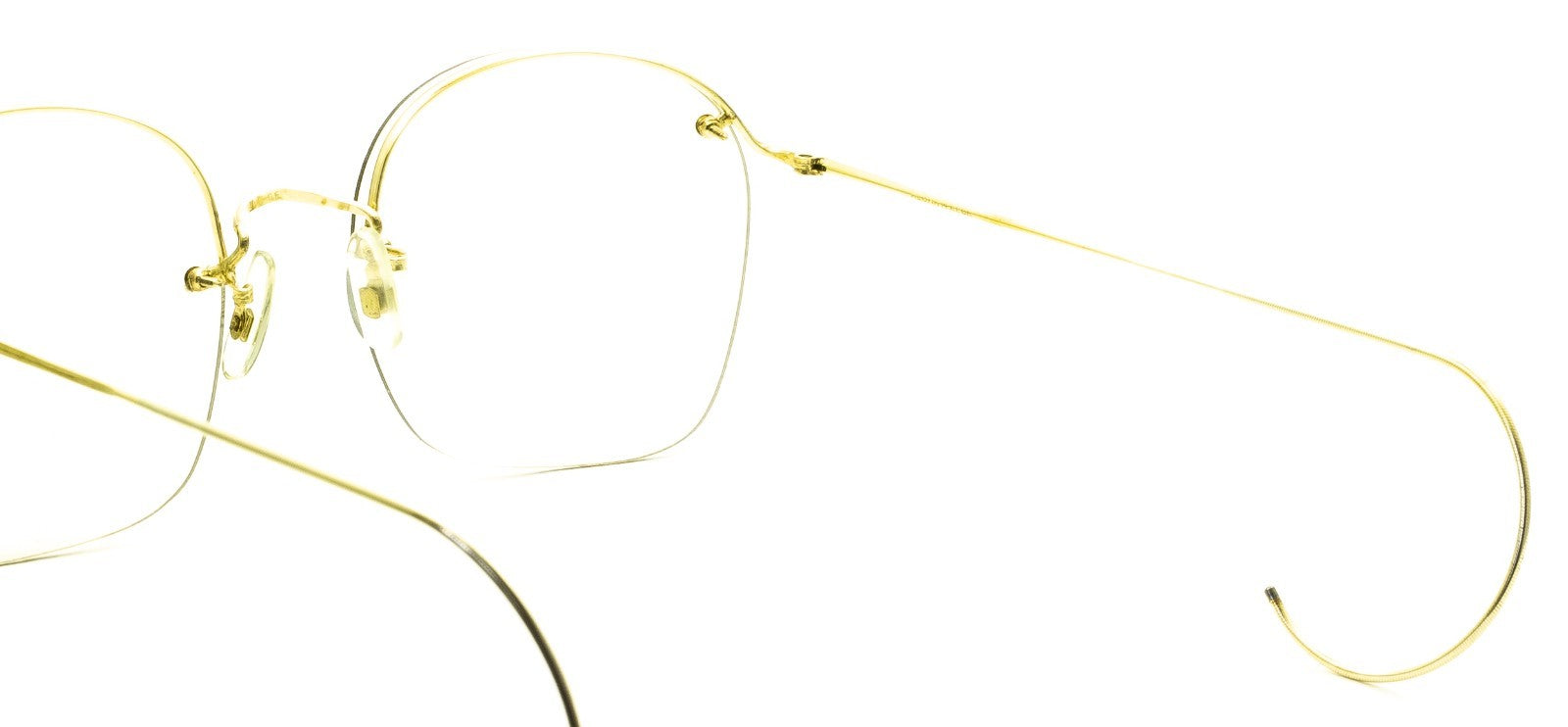 ALGHA (SAVILE ROW) Rimway Gold 54x18mm Eyewear FRAMES RX Optical Eyeglasses -NOS
