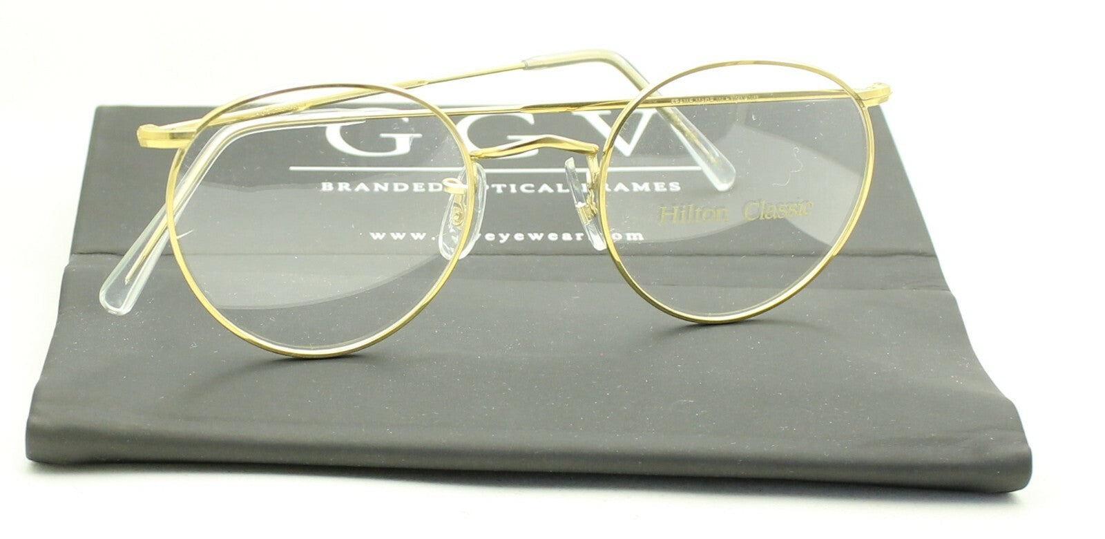 Hilton Classic 1 (SAVILE ROW) Panto Gold 49x20mm FRAMES RX Optical Glasses - NOS