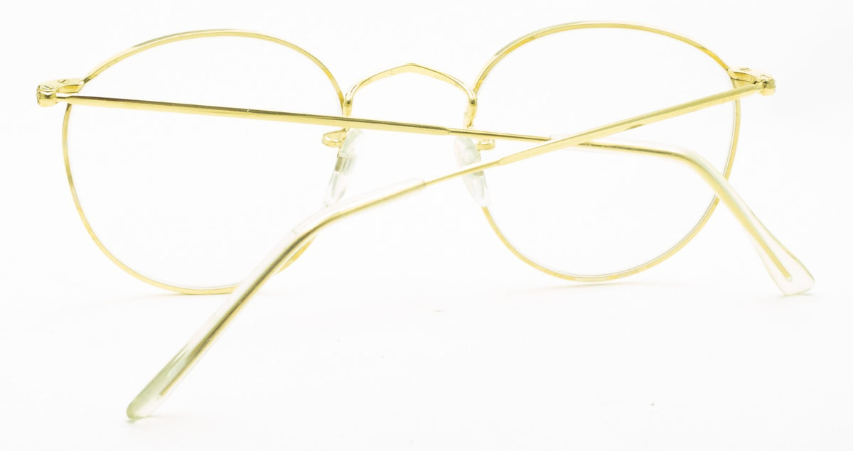 B.O.I.C. (SAVILE ROW) ENGLAND Gold 47x22mm Quadra Frames RX Optical Eyeglasses