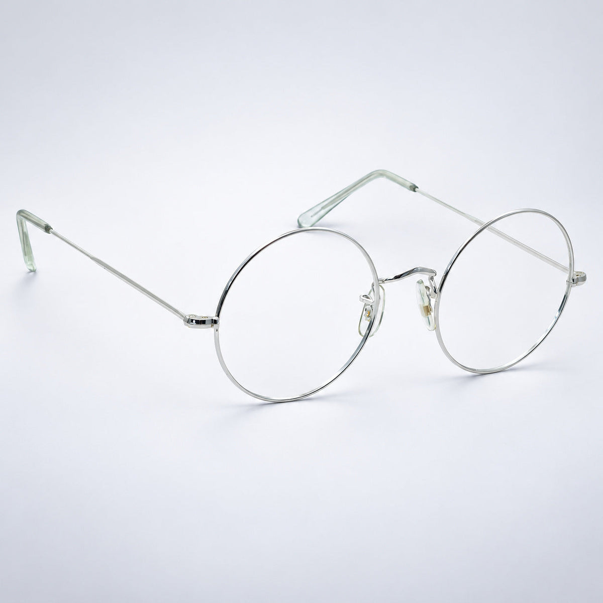 SAVILE ROW ENGLAND 14KT GF Rhodium Round 49x20mm FRAMES RX Optical Glasses New