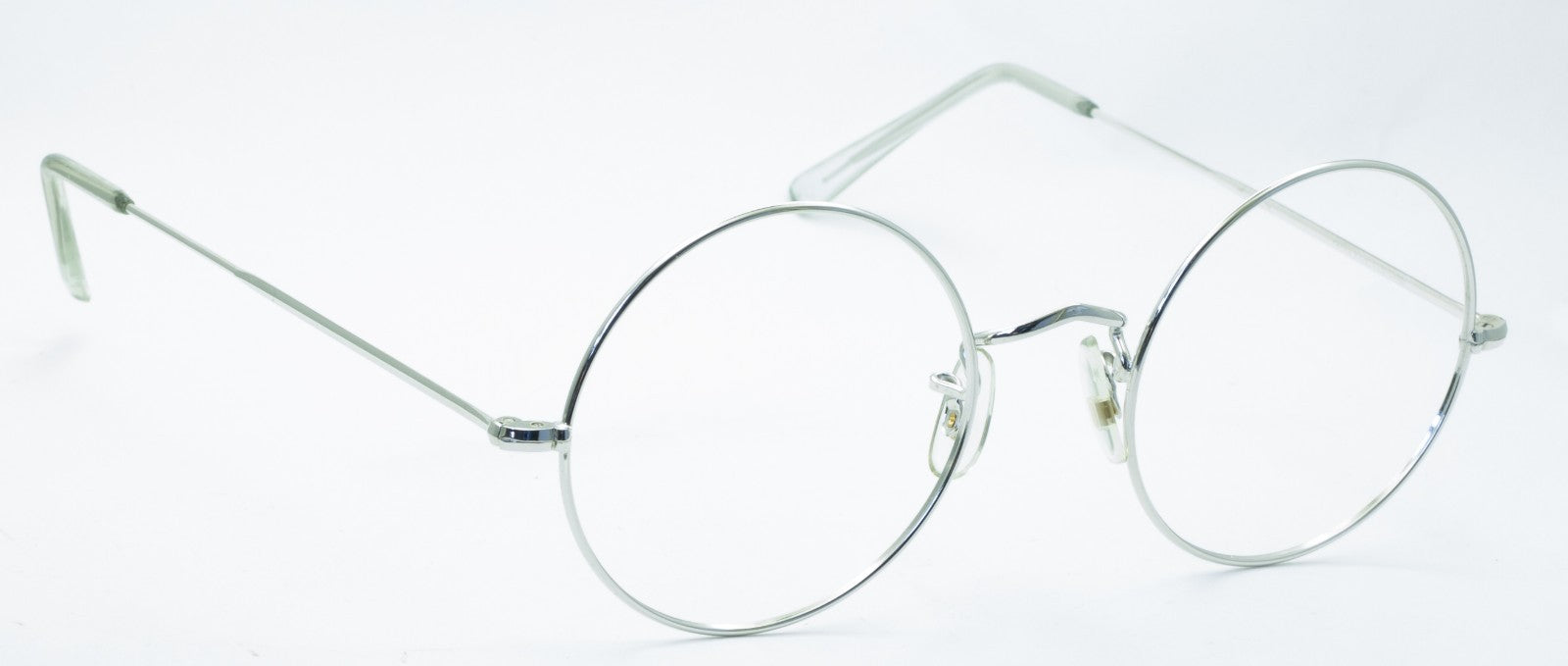 SAVILE ROW ENGLAND 14KT GF Rhodium Round 49x20mm FRAMES RX Optical Glasses New