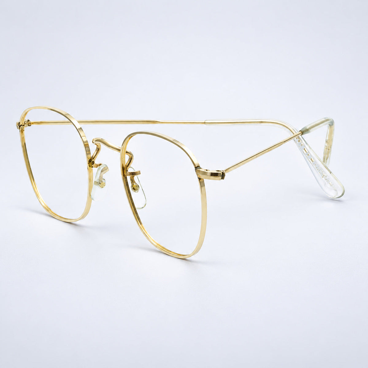 B.O.I.C. (SAVILE ROW) ENGLAND Fairway Gold 46x20mm PANTO Quadra RX Optical NOS