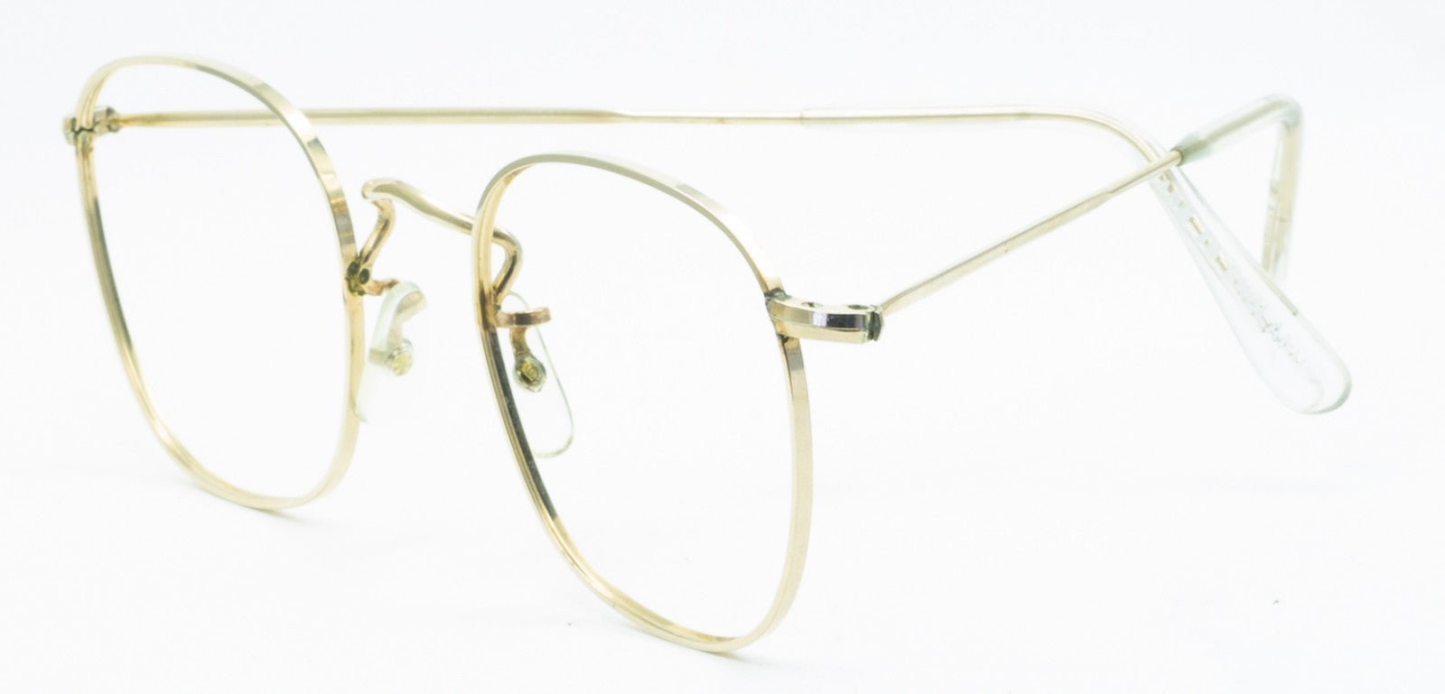 B.O.I.C. (SAVILE ROW) ENGLAND Fairway Gold 46x20mm PANTO Quadra RX Optical NOS