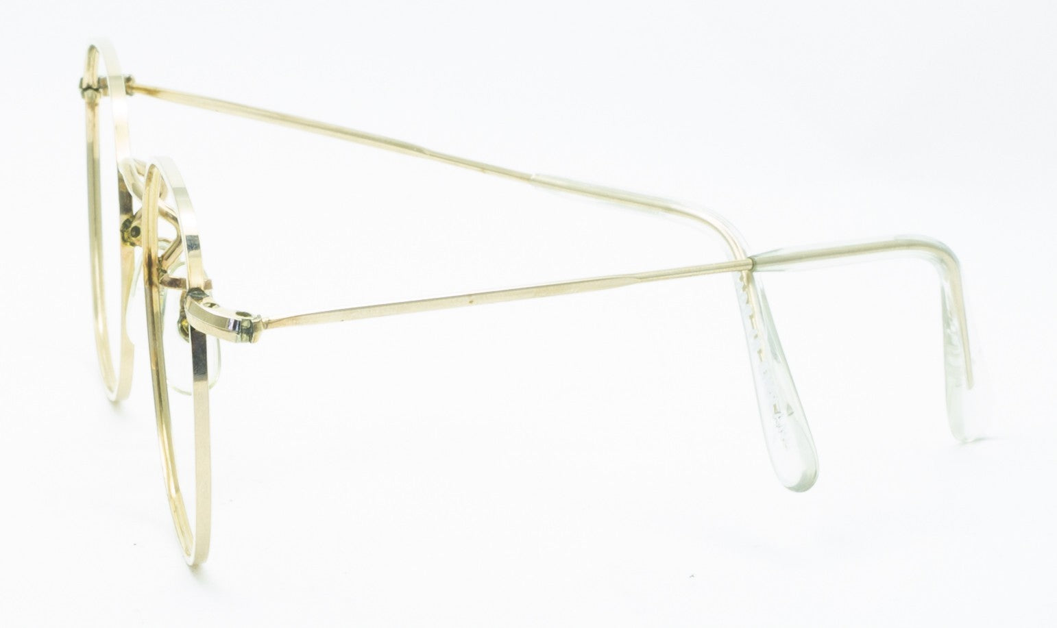 B.O.I.C. (SAVILE ROW) ENGLAND Fairway Gold 46x20mm PANTO Quadra RX Optical NOS