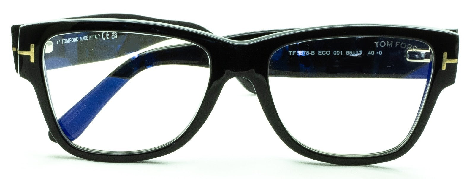 TOM FORD TF5878-B 001 55mm Blue Block Glasses Frames Eyewear RX - New BNIB Italy