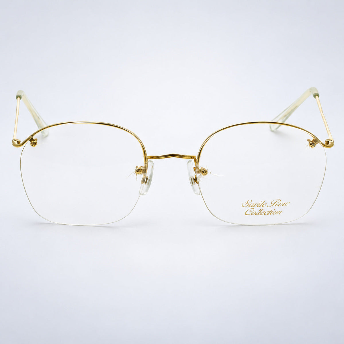 SAVILE ROW ENGLAND Rimway Gold 53x19mm Eyewear FRAMES RX Optical Eyeglasses -NOS