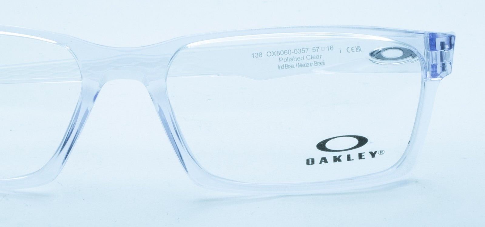 OAKLEY OVERHEAD OX8060-0357 Clear 57mm Eyewear RX Optical Glasses - New Brazil