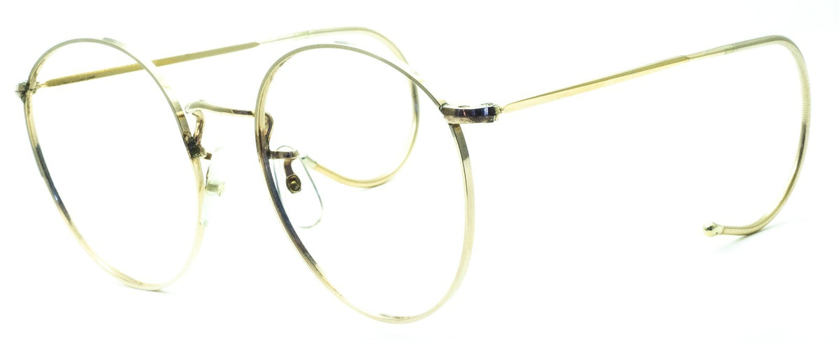 B.O.I.C. LONDON LINE (SAVILE ROW) Fairway Panto 49x20mm Gold RX Optical - NOS