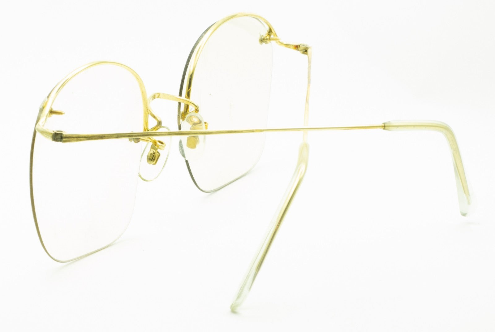 ALGHA (SAVILE ROW) Rimway Gold 52x20mm Eyewear FRAMES RX Optical Eyeglasses -NOS