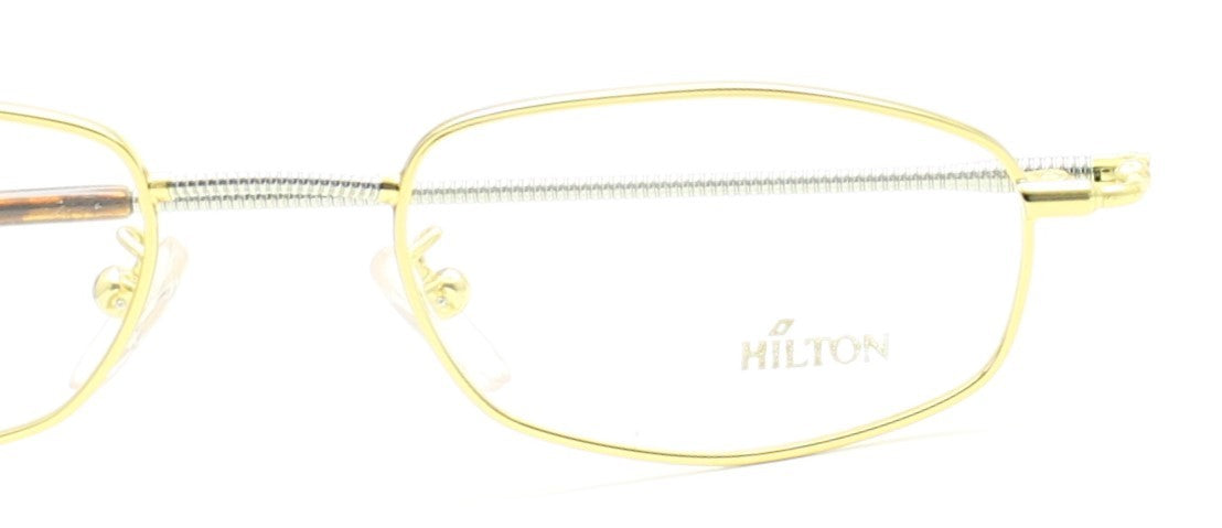 Hilton Classic 14 OVAL GOLD 49x20mm FRAMES RX Optical Glasses Eyewear Italy -New