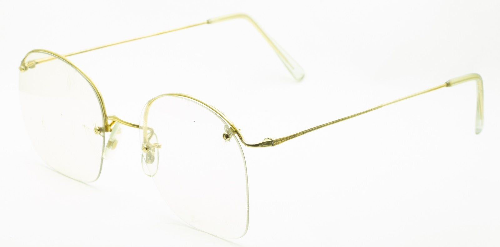 ALGHA (SAVILE ROW) Rimway Gold 52x20mm Eyewear FRAMES RX Optical Eyeglasses -NOS