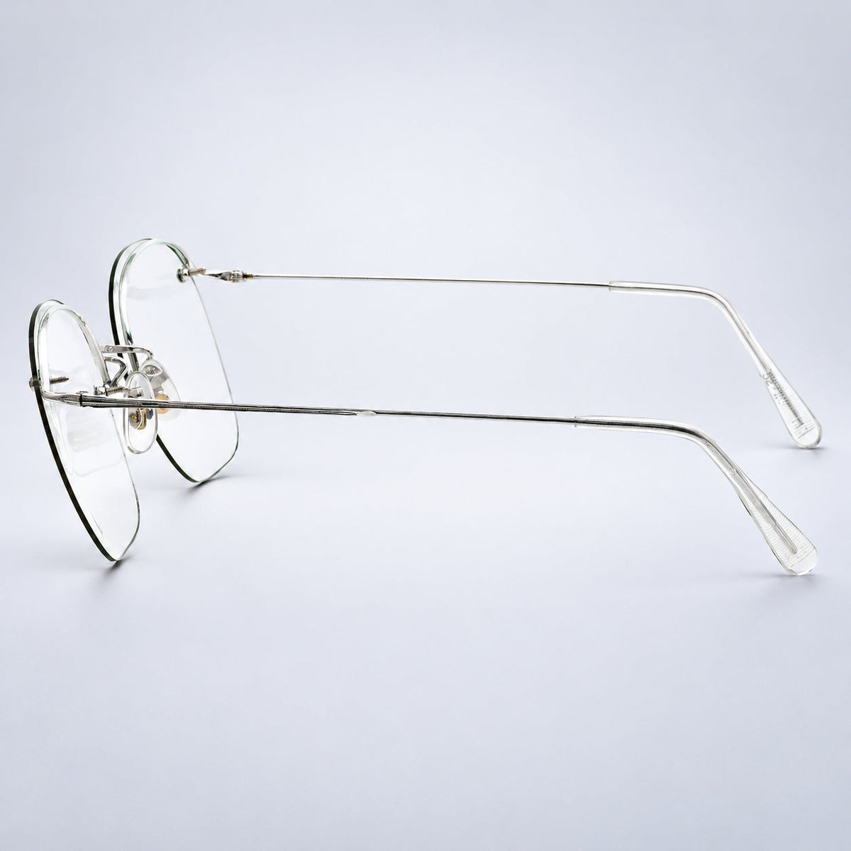 SAVILE ROW ENGLAND Rimway Rhodium 52x20mm Eyewear FRAMES RX Optical - New NOS