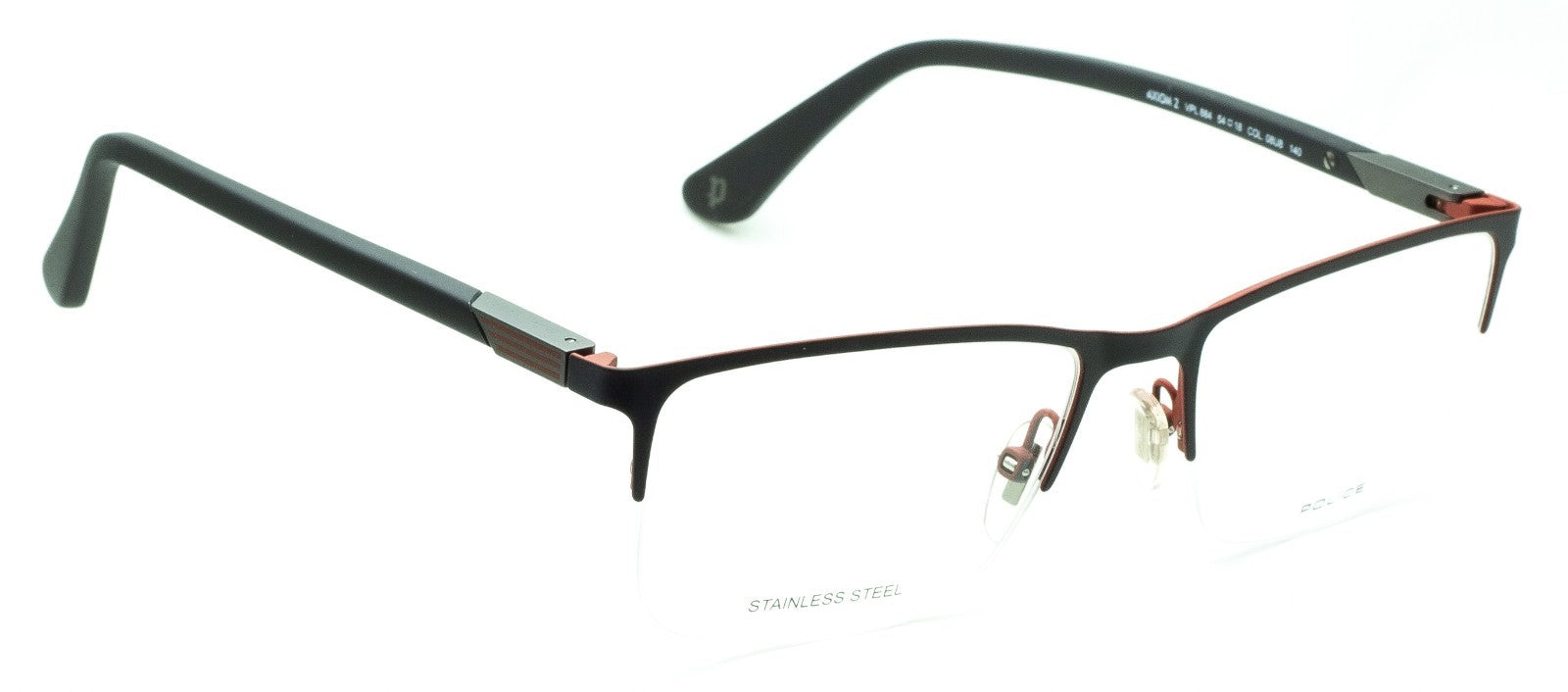POLICE AXIOM 2 VPL884 COL. 08U8 54mm Eyewear FRAMES RX Optical - New BNIB Italy