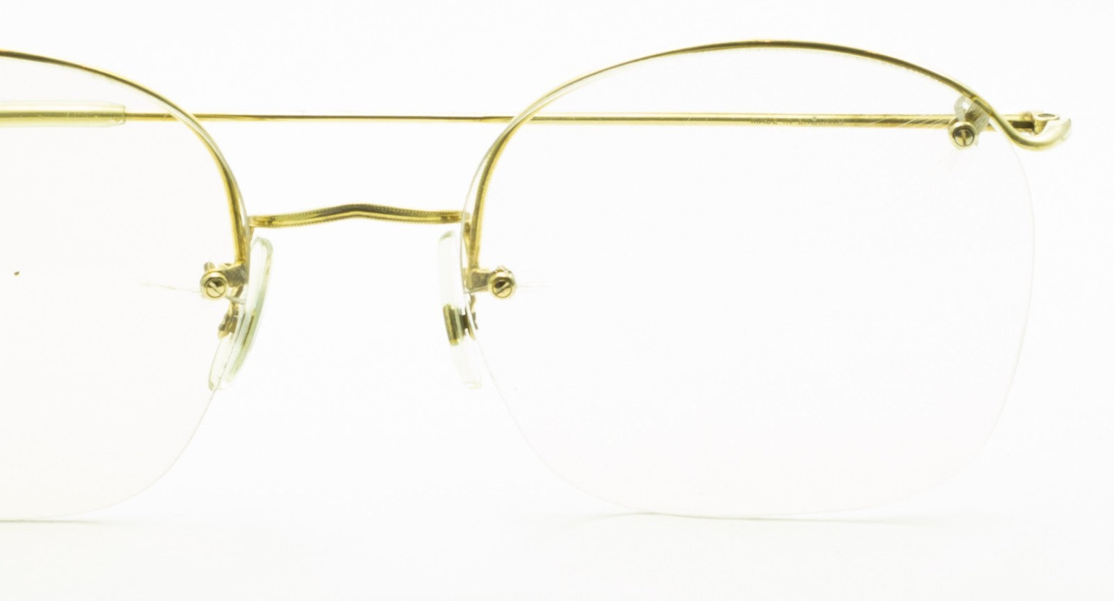ALGHA (SAVILE ROW) Rimway Gold 52x20mm Eyewear FRAMES RX Optical Eyeglasses -NOS
