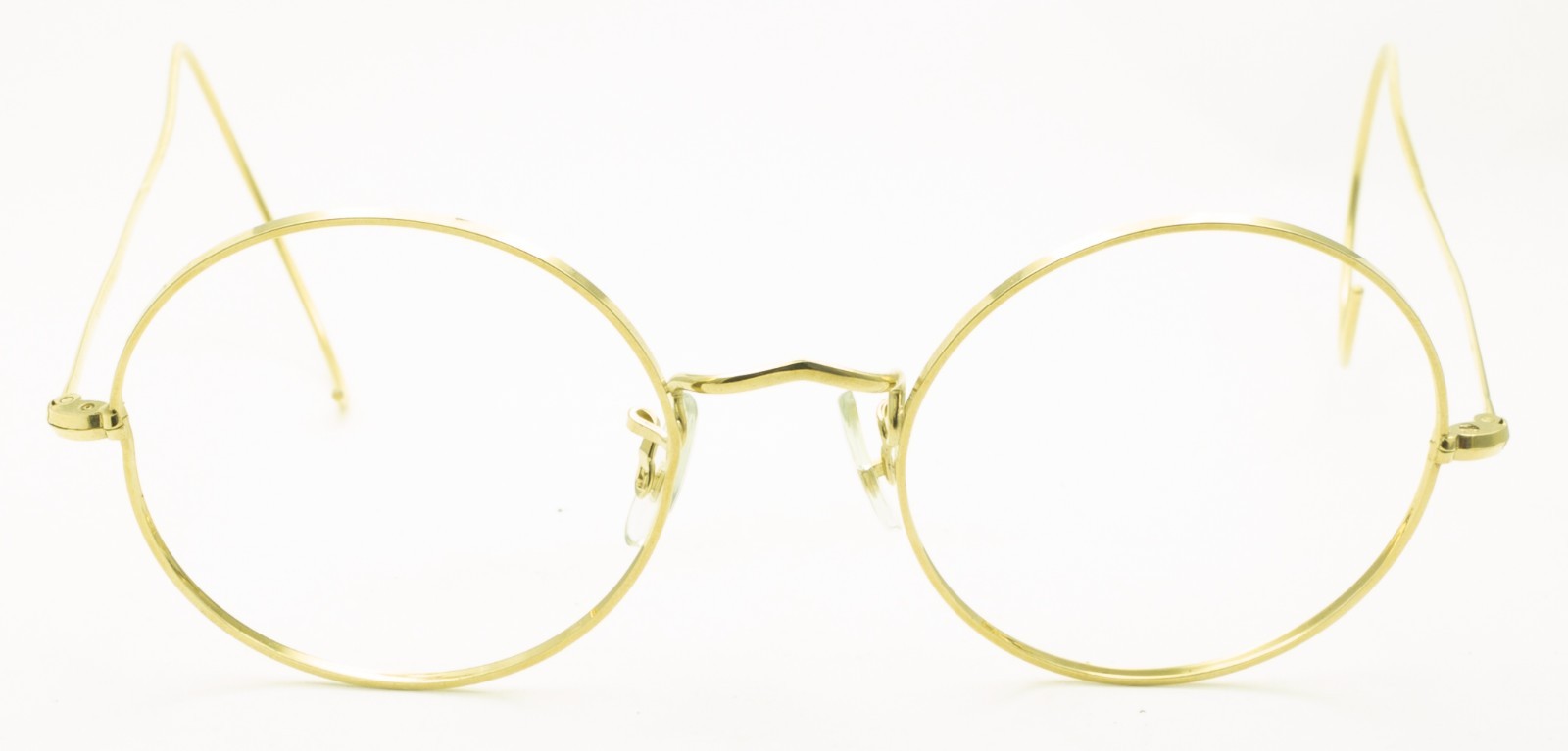 SAVILE ROW ENGLAND Gold 48x20mm Round Eyewear FRAMES Eyeglasses Optical Glasses