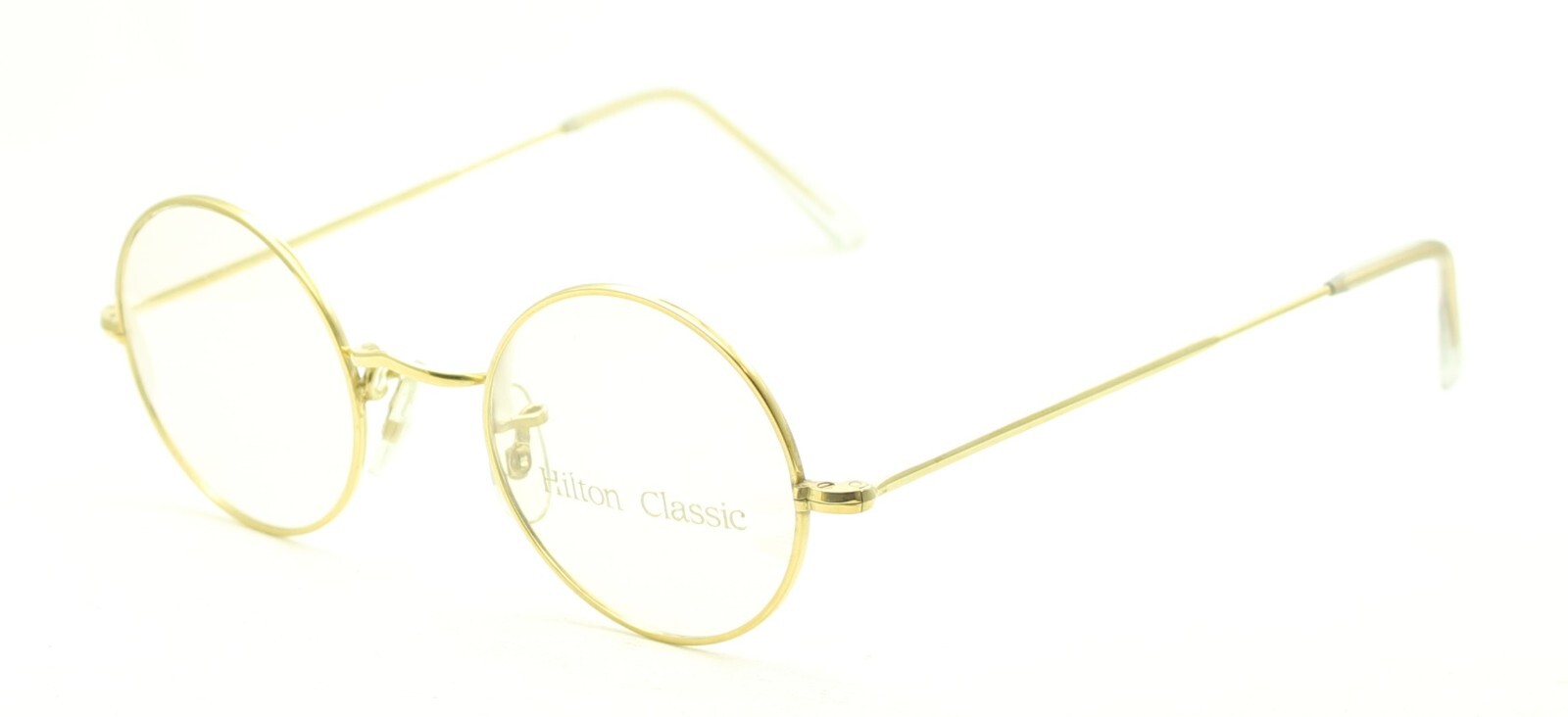 Hilton Classic 2 (SAVILE ROW) Round Gold 42x20mm FRAMES RX Optical Glasses - NOS