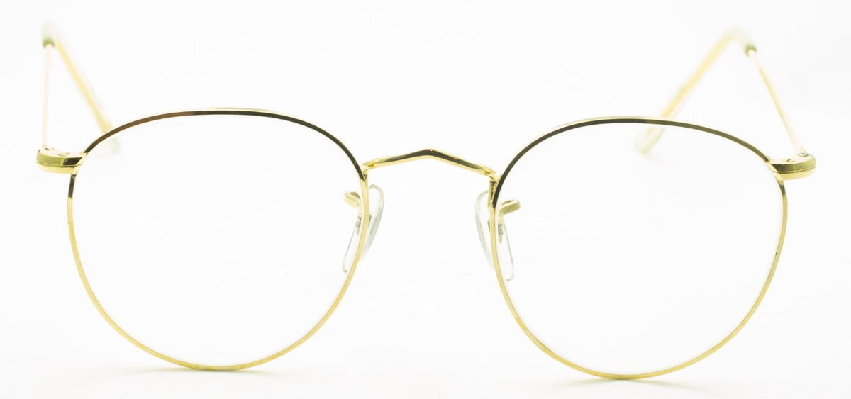 B.O.I.C. (SAVILE ROW) ENGLAND Gold 47x22mm Quadra Frames RX Optical Eyeglasses