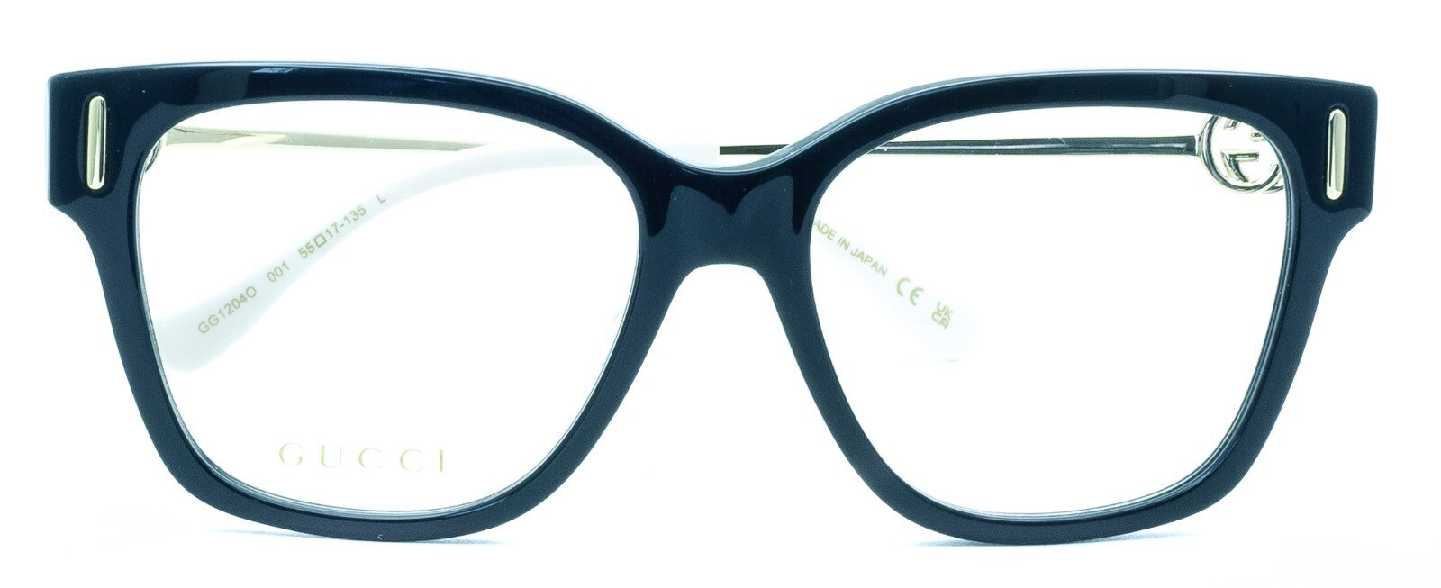 GUCCI GG 1204O 001 55mm Eyewear FRAMES Glasses RX Optical Eyeglasses New - Japan
