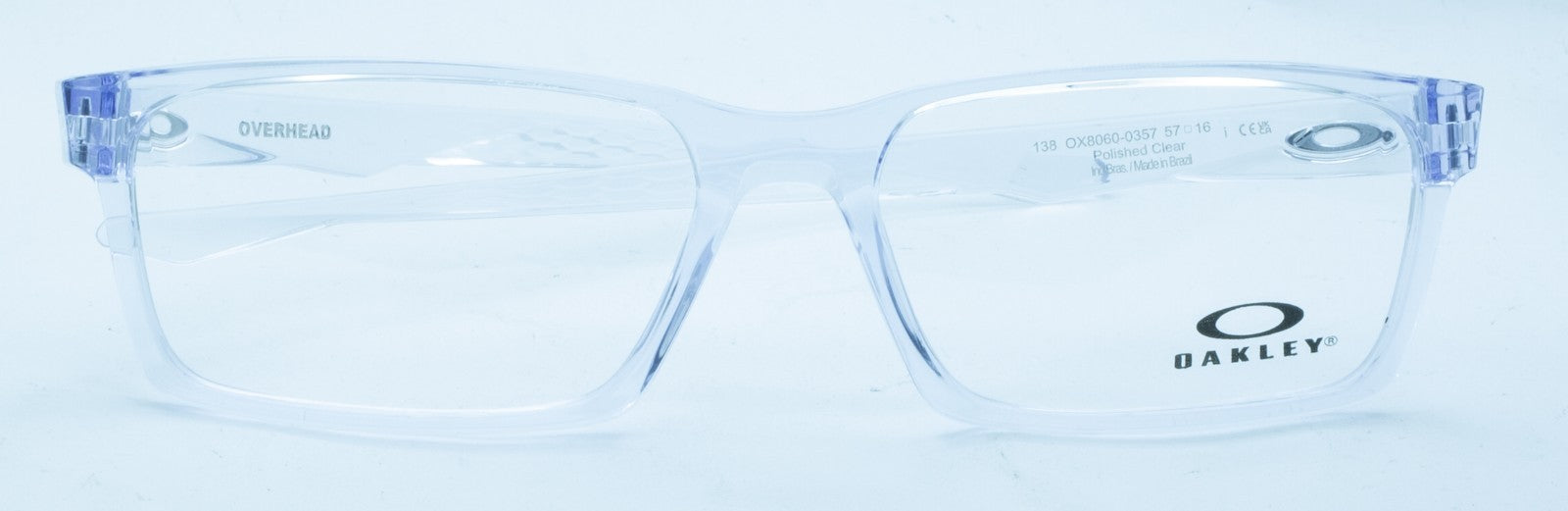 OAKLEY OVERHEAD OX8060-0357 Clear 57mm Eyewear RX Optical Glasses - New Brazil